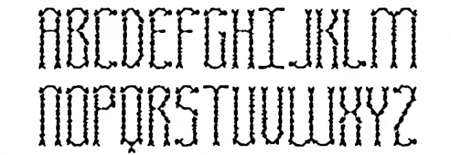 Fascii Scraggly BRK Fonte MAIÚSCULAS