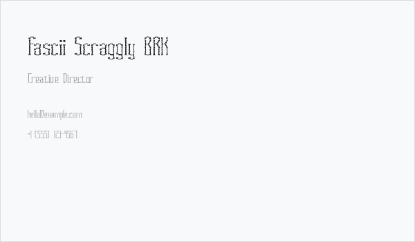Fascii Scraggly BRK Business Card