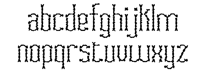 Fascii Scraggly BRK Font LOWERCASE