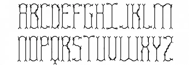 Fascii Twigs BRK Шрифта ВЕРХНИЙ