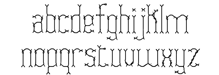 Fascii Twigs BRK Font LOWERCASE