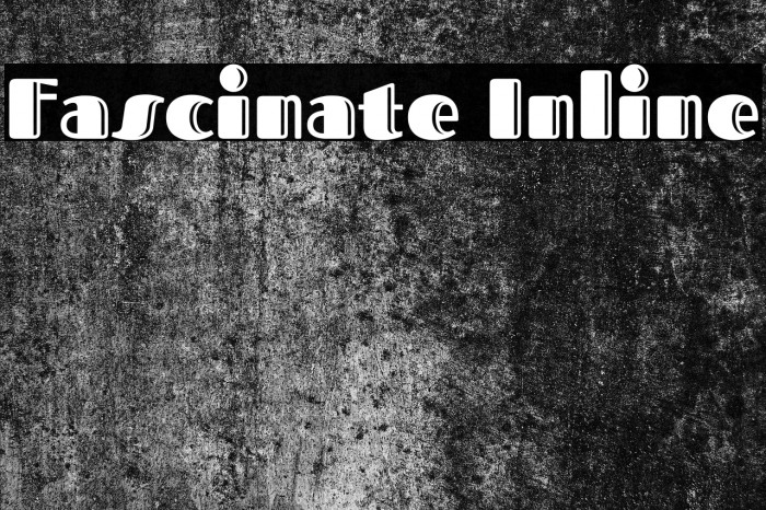 Fascinate Inline Font examples