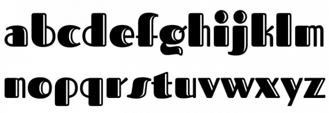Fascinate Inline फ़ॉन्ट लोअरकेस