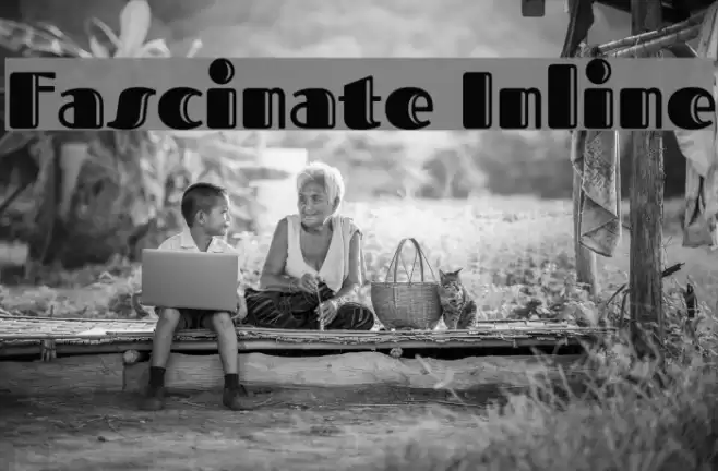 Fascinate Inline Font examples