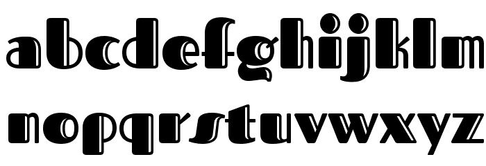 Fascinate Inline Font LOWERCASE