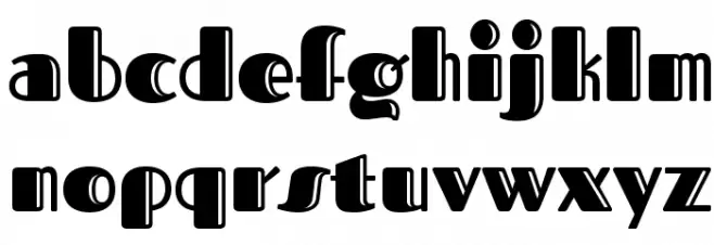 Fascinate Inline फ़ॉन्ट लोअरकेस