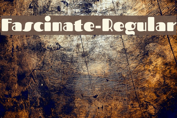 Fascinate-Regular Font examples
