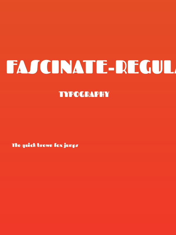 Fascinate-Regular Poster
