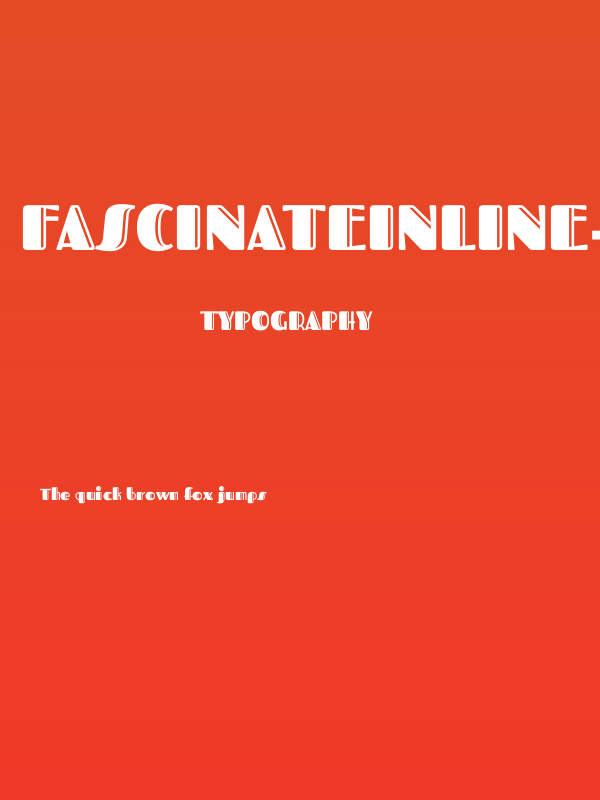 FascinateInline-Regular Poster