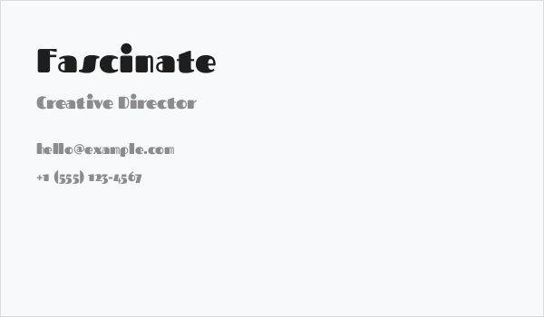 Fascinate Business Card