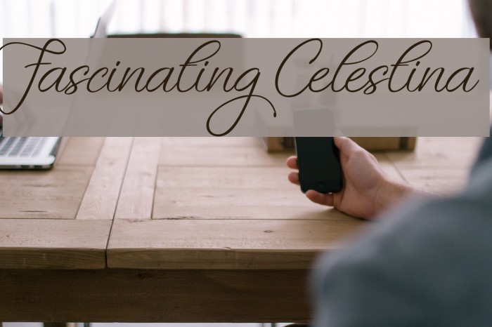 Fascinating Celestina Font examples