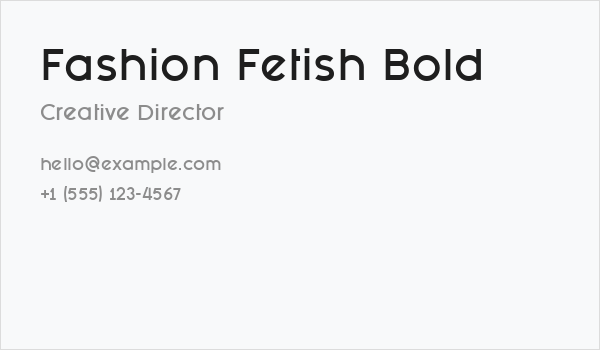 Fashion Fetish Bold Business Card