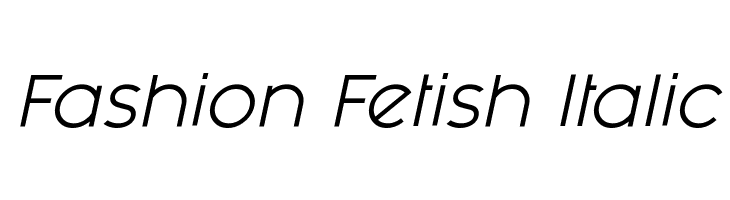 Fashion Fetish Italic Font