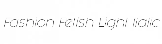 Fashion Fetish Light Italic  नि: शुल्क फ़ॉन्ट्स डाउनलोड