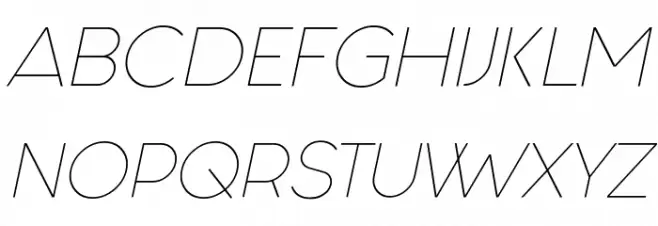 Fashion Fetish Light Italic Caratteri MAIUSCOLE