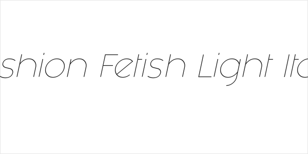 Fashion Fetish Light Italic Logo