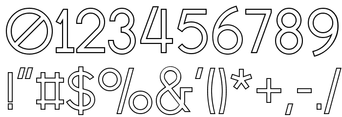 Fashion Fetish Outline Font OTHER CHARS