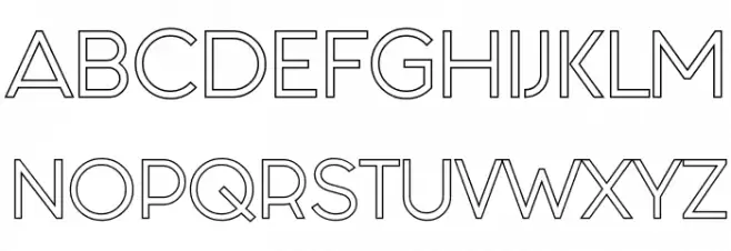 Fashion Fetish Outline Font UPPERCASE