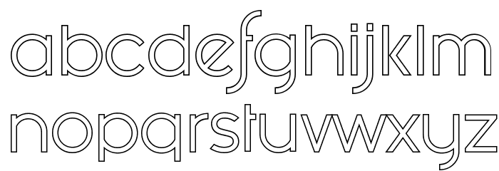 Fashion Fetish Outline Font LOWERCASE