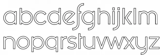 Fashion Fetish Outline 字体 小写