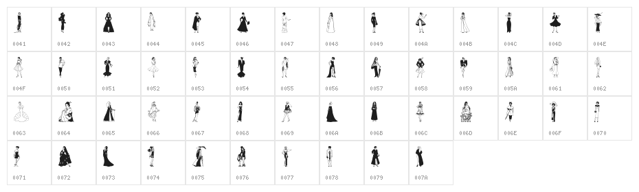 Fashion Ladies Character Map