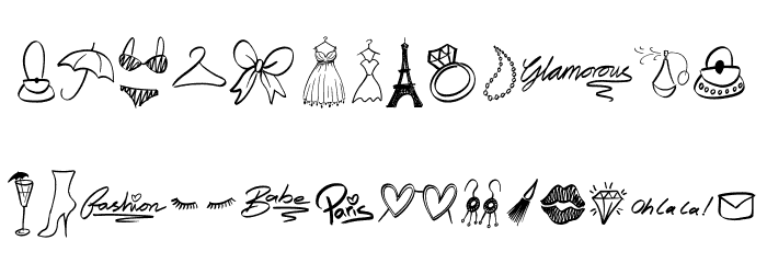 Fashion Pictures Font LOWERCASE