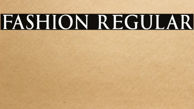 Fashion Regular Example 2