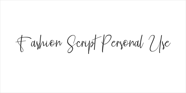 Fashion Script Personal Use Logo