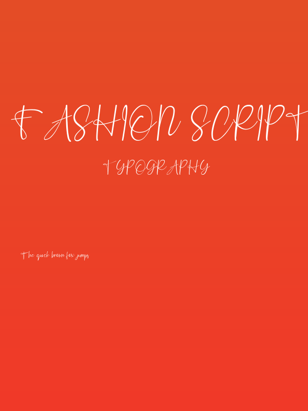 Fashion Script Personal Use Poster