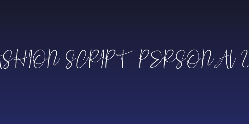 Fashion Script Personal Use Social Header