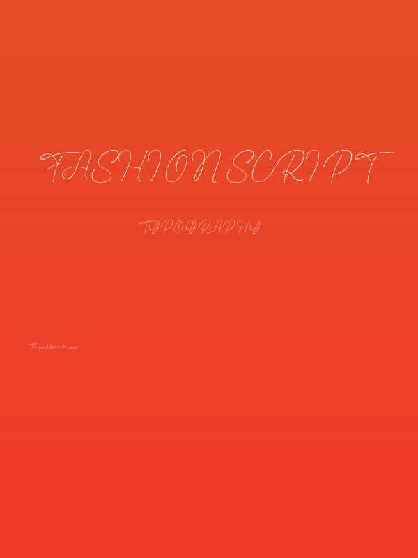 Fashion Script Poster