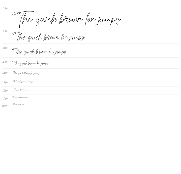 Fashion Script Waterfall