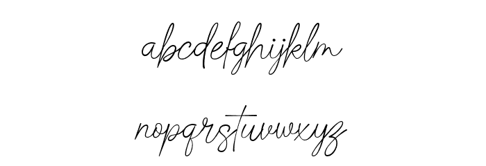Fashion Script Font LOWERCASE