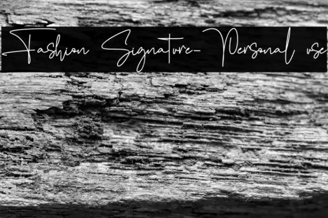 Fashion Signature-Personal use Font examples
