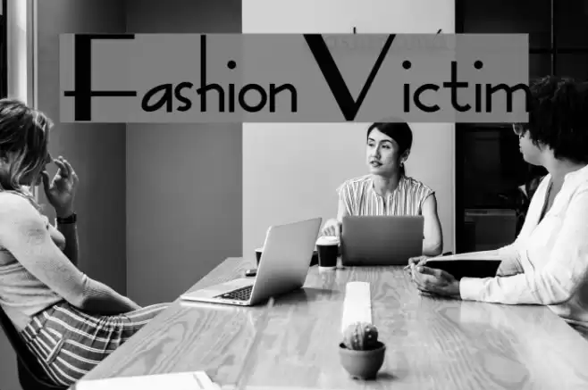 FashionVictim Font examples