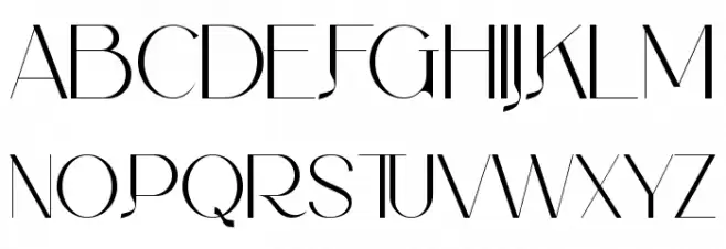 Fashionable T Demo خط أحرف كبيرة