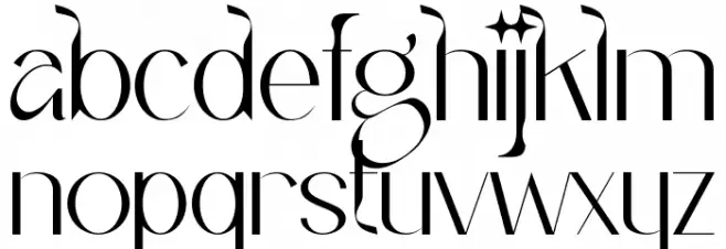Fashionable T Demo Schriftart Kleinbuchstaben