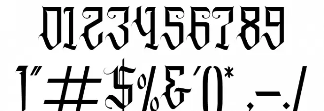 Fasigeko Regular Font OTHER CHARS