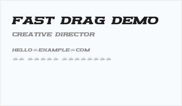 Fast Drag Demo Business Card
