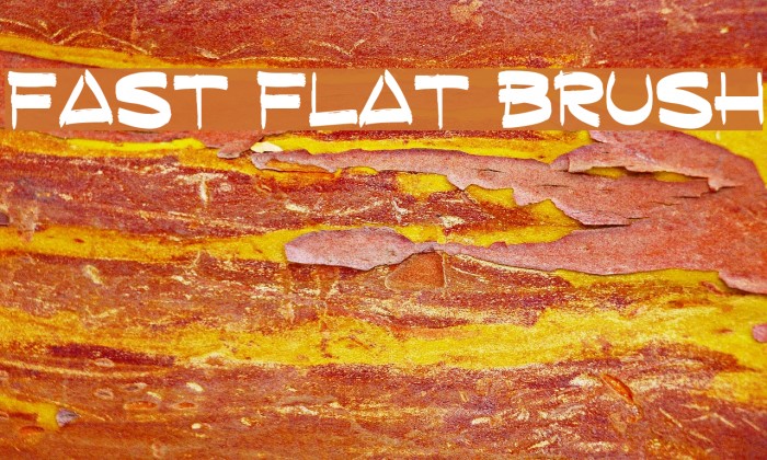 Fast Flat Brush Font examples