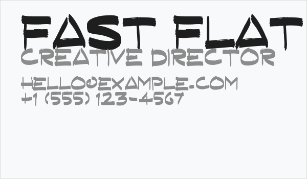 Fast Flat Brush Business Card
