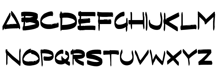 Fast Flat Brush Font LOWERCASE