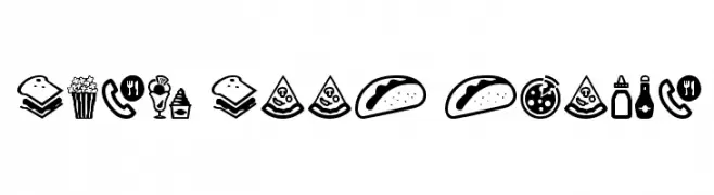 Fast Food Icons  免费字体下载