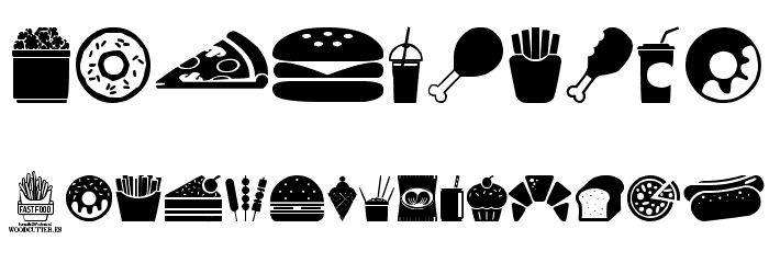 Fast Food Icons Font OTHER CHARS