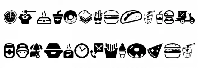 Fast Food Icons Polices MAJUSCULES