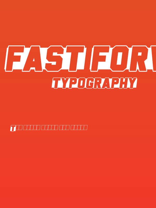 Fast Forward Poster