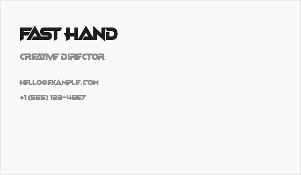 Fast Hand Business Card