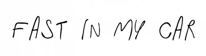 Fast In My Car  font caratteri gratis