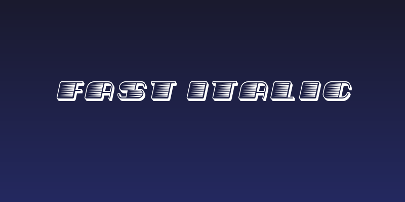 Fast Italic Social Header