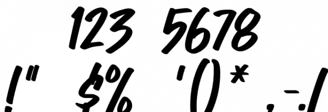 Fast Lane Font OTHER CHARS